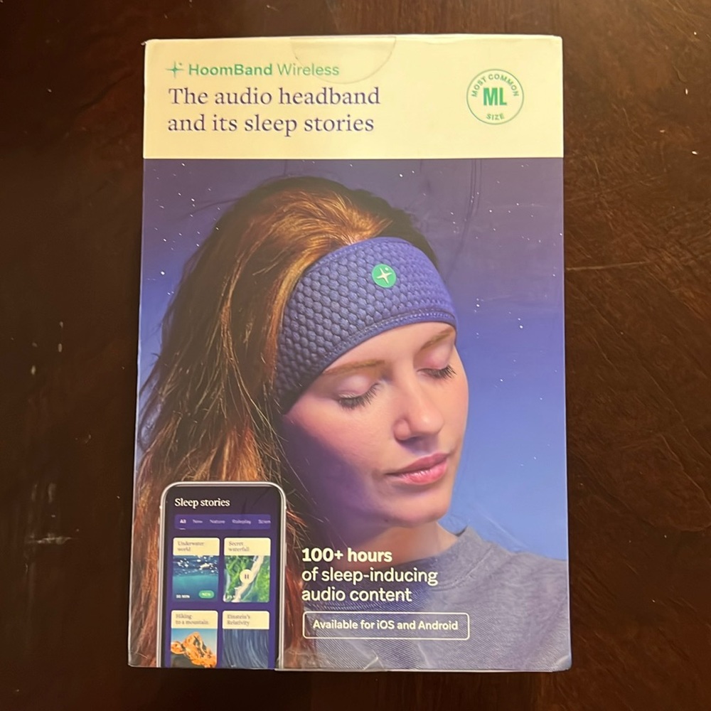 NEW!HoomBand wireless audio headband. 100+hours of sleep-inducing audio content